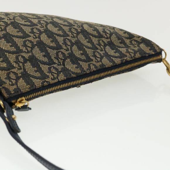 Christian Dior Trotter Canvas Saddle Pouch Pouch Blue Auth 35645 - Picture 6 of 16